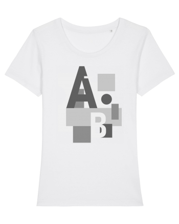 Abstract Letters White
