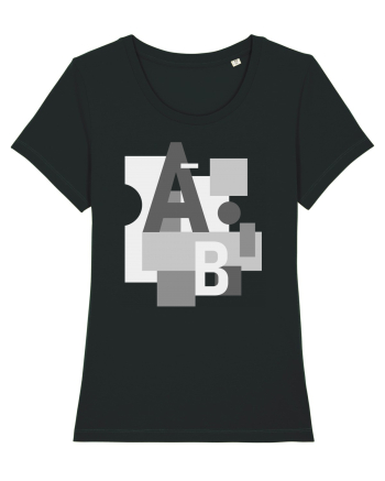 Abstract Letters Black