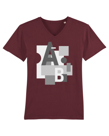 Abstract Letters Burgundy