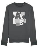 Abstract Letters Bluză mânecă lungă Unisex Rise