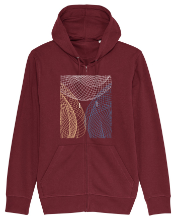 Abstract Net Burgundy