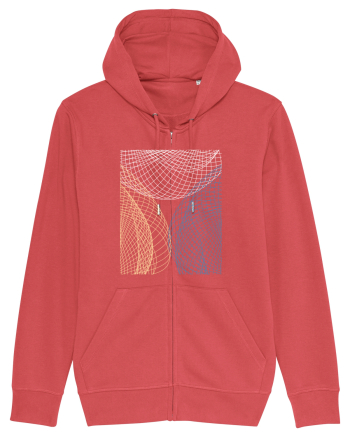 Abstract Net Carmine Red