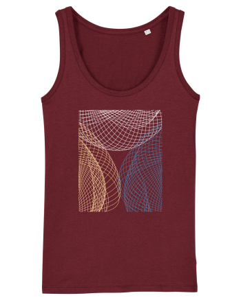 Abstract Net Burgundy