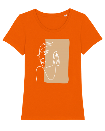 Abstract Portret Bright Orange