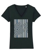Abstract Reality Tricou mânecă scurtă guler V Damă Evoker