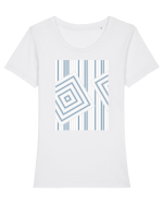 Abstract Reality Tricou mânecă scurtă guler larg fitted Damă Expresser