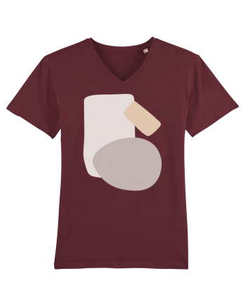 Abstract Simple Shapes Burgundy