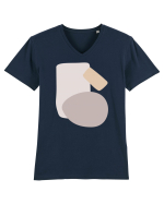 Abstract Simple Shapes Tricou mânecă scurtă guler V Bărbat Presenter