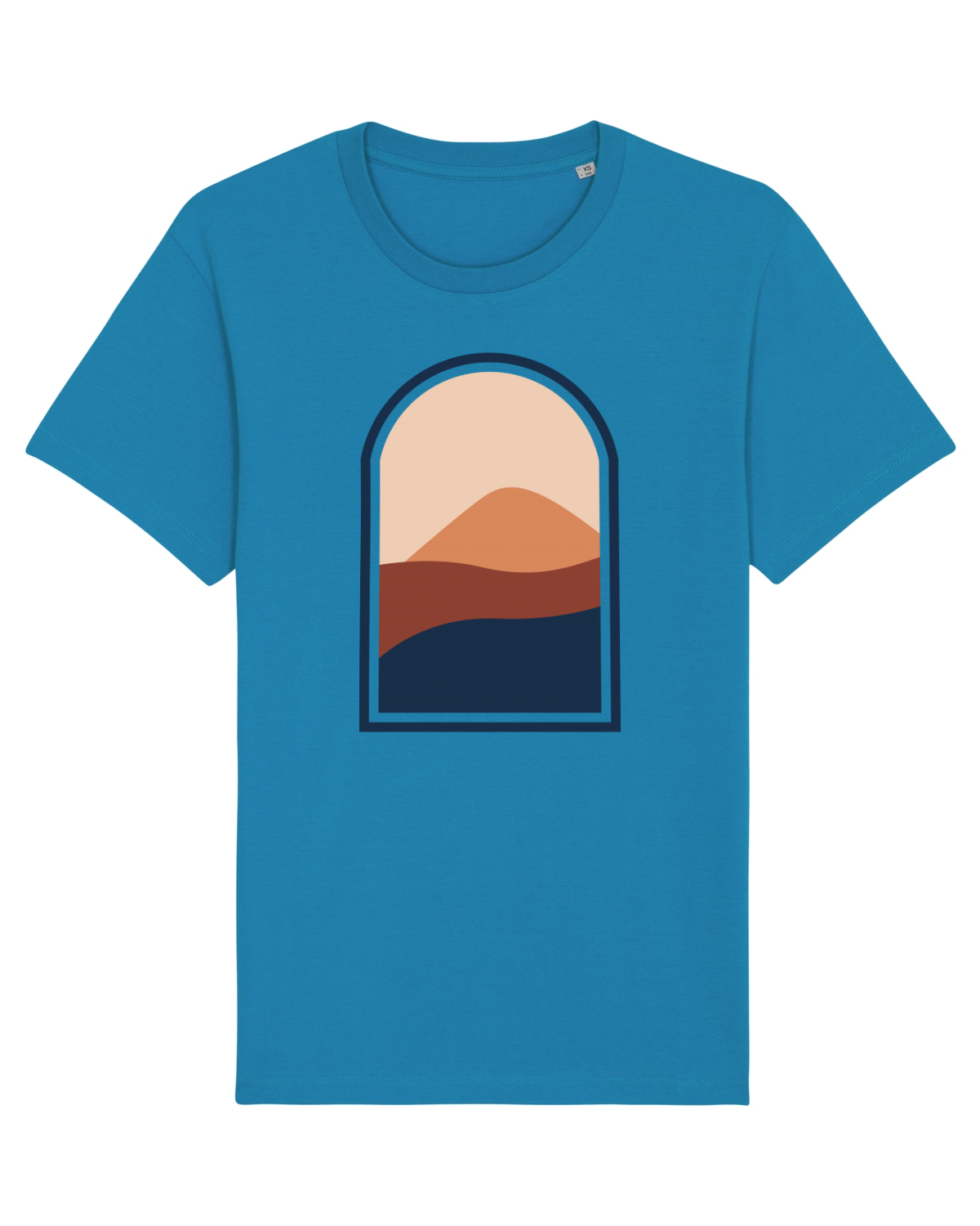Tricou mânecă scurtă Unisex Rocker Azur