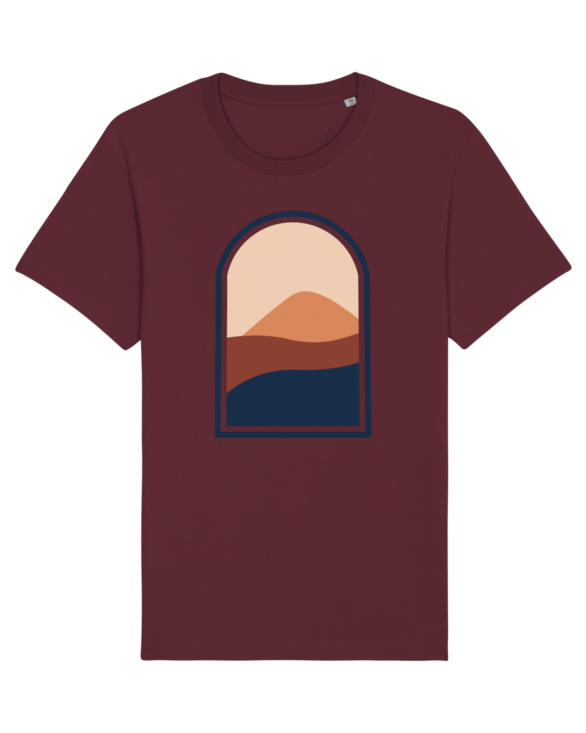 Tricou mânecă scurtă Unisex Rocker Burgundy