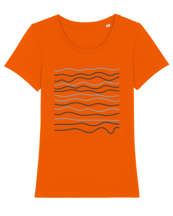 Abstract Waves Bright Orange
