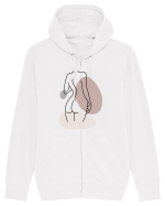 Abstract Woman Body Hanorac cu fermoar Unisex Connector