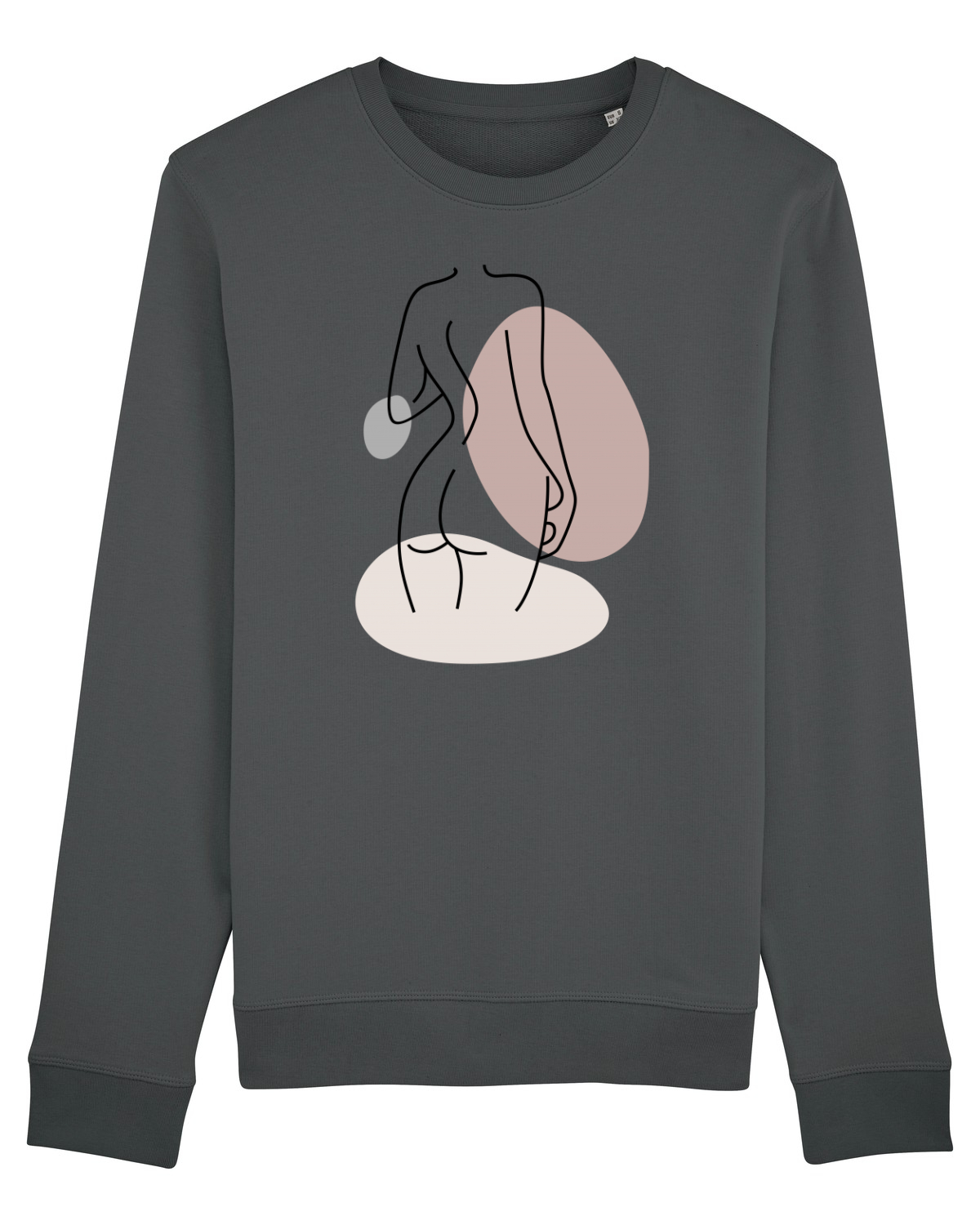 Bluză mânecă lungă Unisex Rise Anthracite