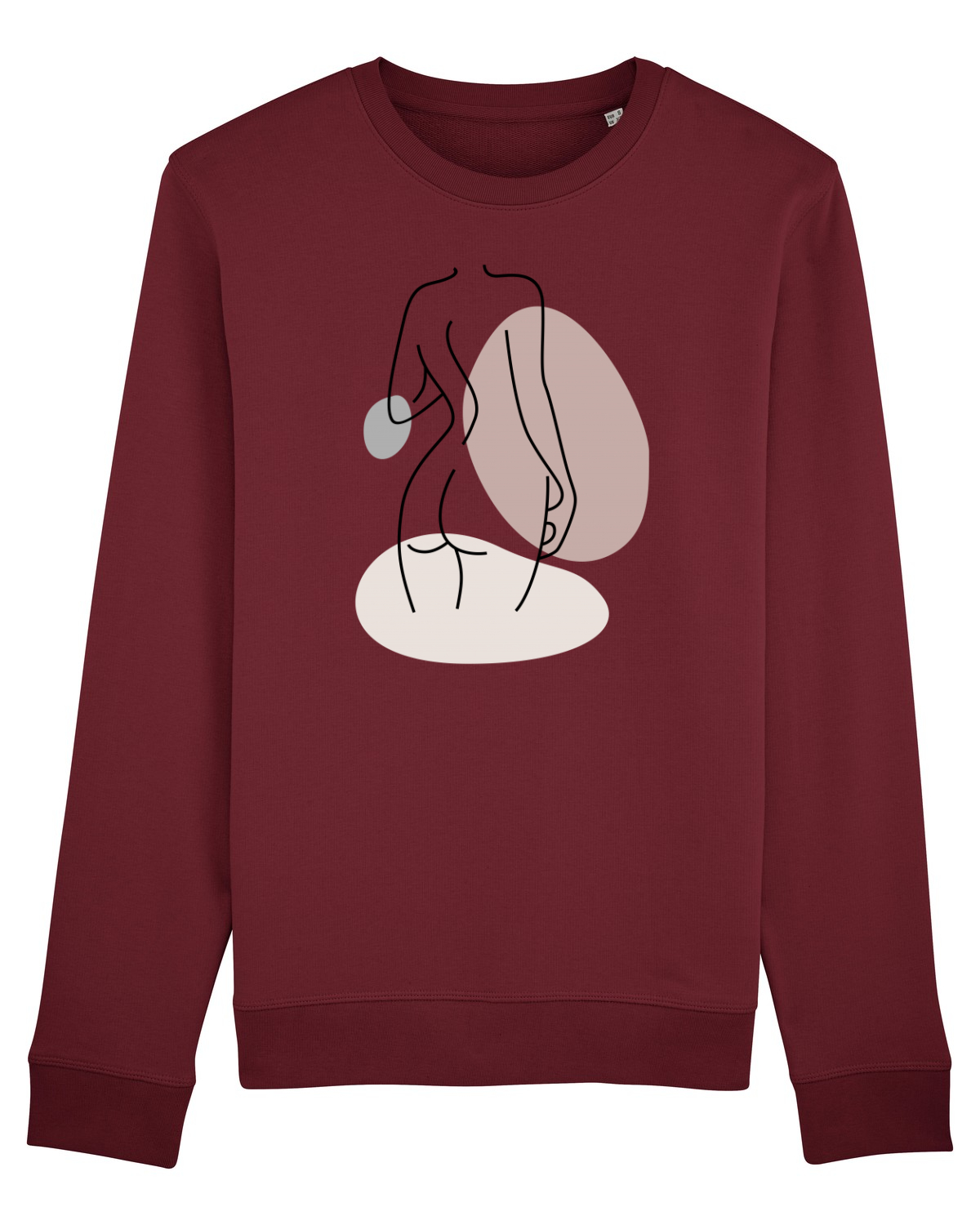 Bluză mânecă lungă Unisex Rise Burgundy