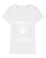 World'S Okayest Handball Player Tricou mânecă scurtă guler V Damă Evoker