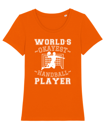 World'S Okayest Handball Player Bright Orange
