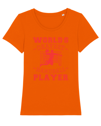 World'S Okayest Handball Player Bright Orange
