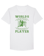 World'S Okayest Handball Player Tricou mânecă scurtă guler larg Bărbat Skater