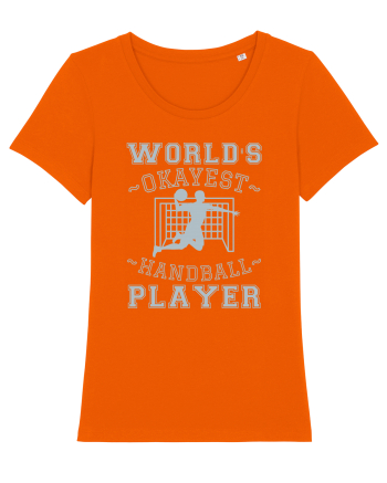 World'S Okayest Handball Player Bright Orange