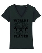 World'S Okayest Tennis Player Tricou mânecă scurtă guler V Damă Evoker
