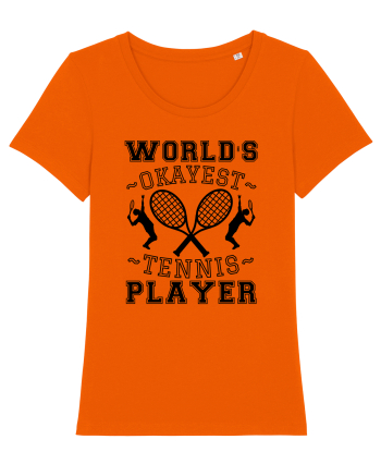 World'S Okayest Tennis Player Bright Orange