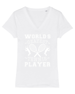 World'S Okayest Tennis Player Tricou mânecă scurtă guler V Damă Evoker