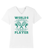 World'S Okayest Tennis Player Tricou mânecă scurtă guler V Bărbat Presenter