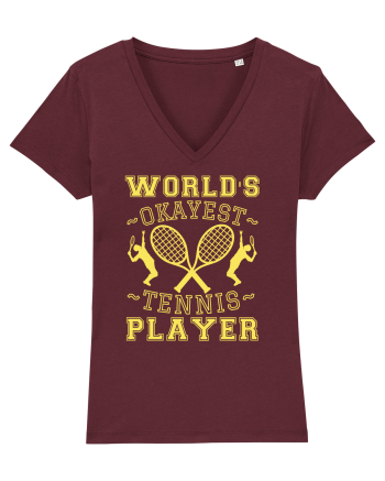 World'S Okayest Tennis Player Burgundy
