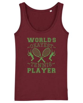 World'S Okayest Tennis Player Burgundy