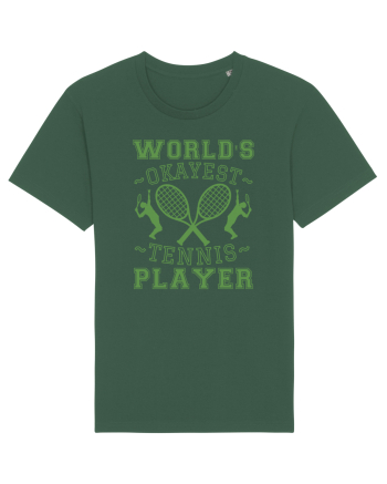 World'S Okayest Tennis Player Bottle Green