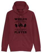 World'S Okayest Rugby Player Hanorac cu fermoar Unisex Connector