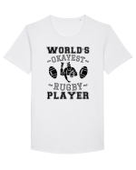 World'S Okayest Rugby Player Tricou mânecă scurtă guler larg Bărbat Skater