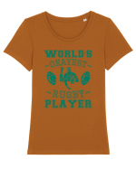 World'S Okayest Rugby Player Tricou mânecă scurtă guler larg fitted Damă Expresser
