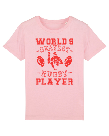 World'S Okayest Rugby Player Cotton Pink