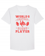 World'S Okayest Rugby Player Tricou mânecă scurtă guler larg Bărbat Skater