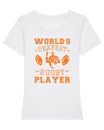World'S Okayest Rugby Player Tricou mânecă scurtă guler larg fitted Damă Expresser