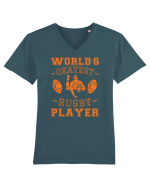 World'S Okayest Rugby Player Tricou mânecă scurtă guler V Bărbat Presenter