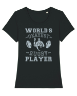 World'S Okayest Rugby Player Tricou mânecă scurtă guler larg fitted Damă Expresser