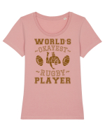 World'S Okayest Rugby Player Tricou mânecă scurtă guler larg fitted Damă Expresser