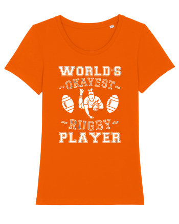World'S Okayest Rugby Player Bright Orange
