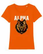 Alpha Wolf Tricou mânecă scurtă guler larg fitted Damă Expresser