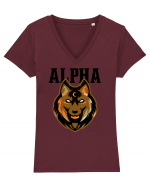 Alpha Wolf Tricou mânecă scurtă guler V Damă Evoker