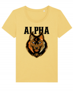 Alpha Wolf Tricou mânecă scurtă guler larg fitted Damă Expresser