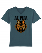 Alpha Wolf Tricou mânecă scurtă guler V Bărbat Presenter