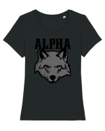 Alpha Wolf Tricou mânecă scurtă guler larg fitted Damă Expresser