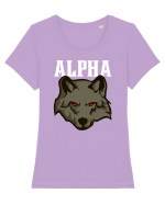 Alpha Wolf Tricou mânecă scurtă guler larg fitted Damă Expresser