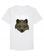 Alpha Wolf Tricou mânecă scurtă guler larg Bărbat Skater