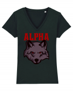 Alpha Wolf Tricou mânecă scurtă guler V Damă Evoker