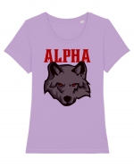 Alpha Wolf Tricou mânecă scurtă guler larg fitted Damă Expresser