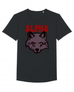 Alpha Wolf Tricou mânecă scurtă guler larg Bărbat Skater